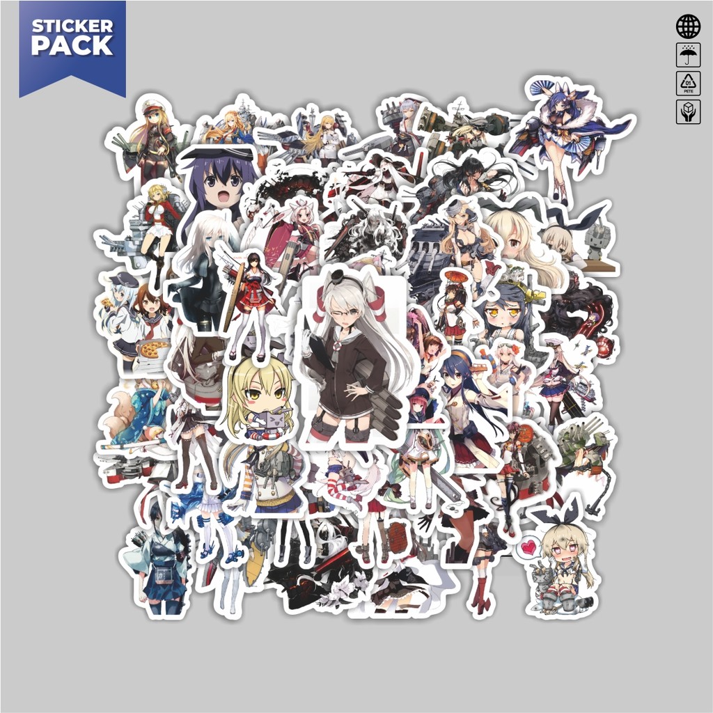 

[100PCS]Stiker Pack Stiker Anime Game Series Kantai Collection Character 5 Aesthetic Vinyl Anti Air Dekorasi Sticker Laptop Buku Journal Koper Helm Casing HP Gitar Helm Skateboard