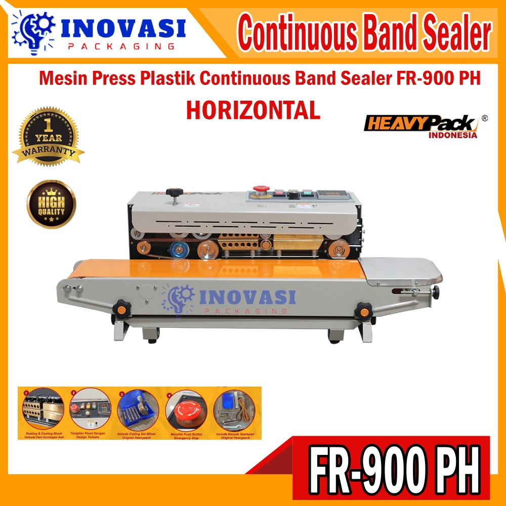Heavypack FR-900PH Continous Band Sealer FR-900 PH Mesin segel Kemasan