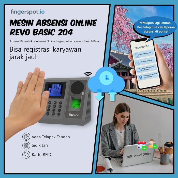 

Fingerspot Revo Basic 204 Mesin Absensi Vein Sidik Jari Wifi