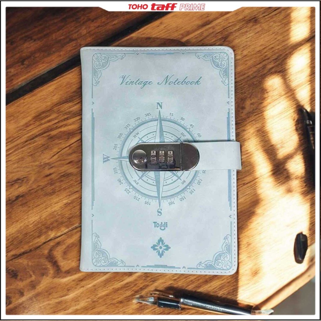 

Toddi Buku Jurnal Leather Diary 200 Halaman Grid A5 with Lock - TD22