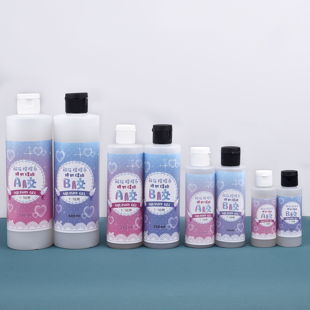 

Squishy Gel Soft Liquid Resin Glue For Molding 100/240/500/1000ml Decompression Toys Children's Birthday Gifts Cat Pat Making