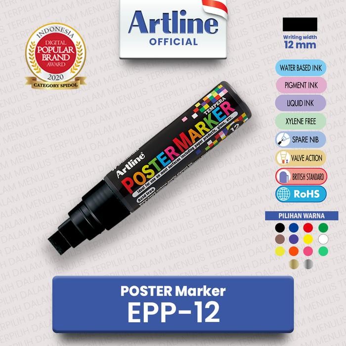 

ARTLINE Spidol Poster Marker 12 mm EPP-12 - Hitam