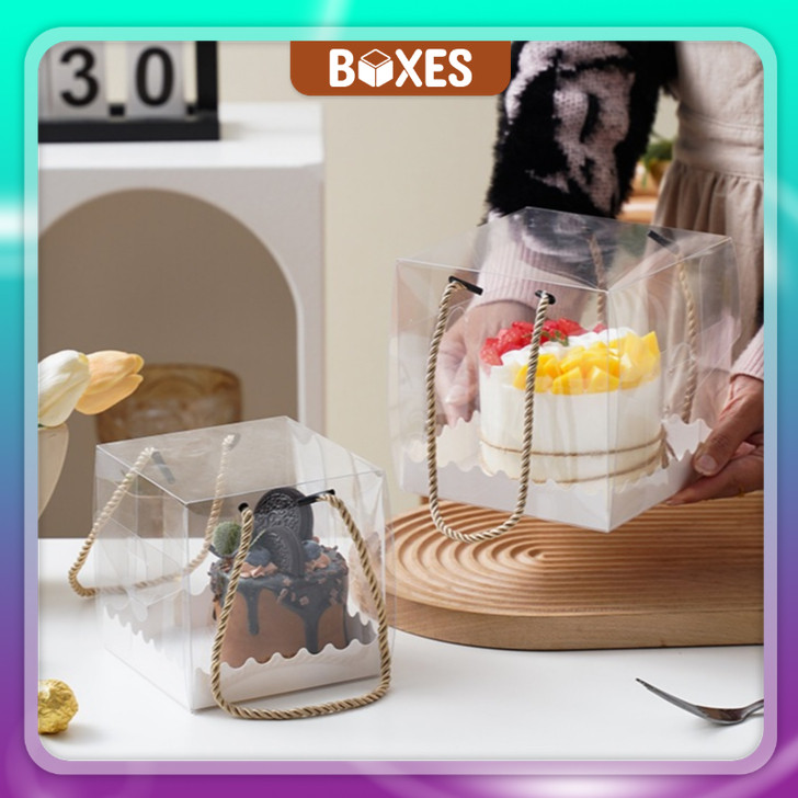 Kotak Mika Tali / Box Mika Transparan / Mika Kue / Kotak Mika Transparan / Box Hampers / Box Mika Ta