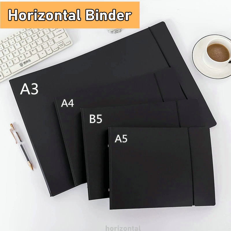 

Horizontal A4 Ring Binder A3 Folder With Rings Transparent Protector Sheets A5 Wide Binder Lanscape Binder Sleeves B5 File Cover