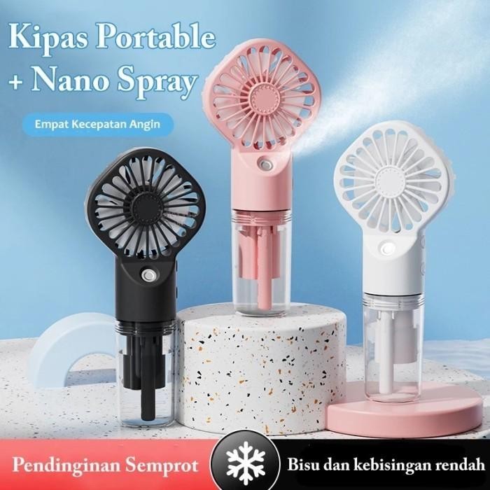 [A] F3 KIPAS NANO SPRAY KIPAS AC MINI PORTABLE HAND HELD SPRAY FAN