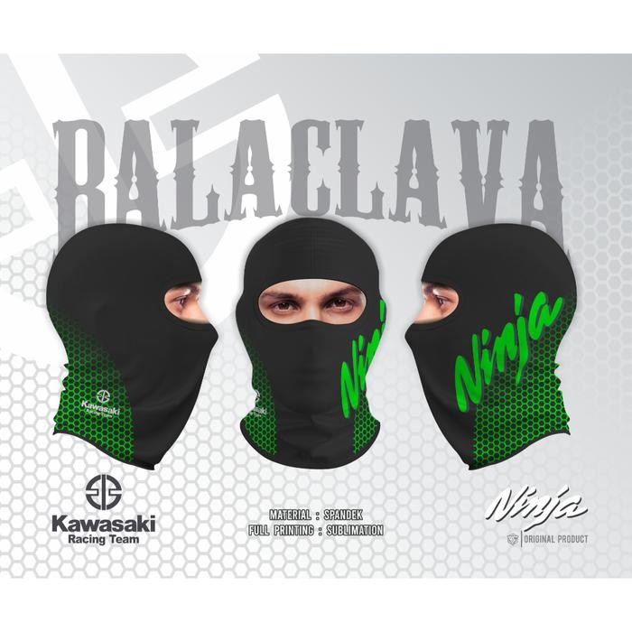 SALE MASKER BUFF BALACLAVA KUPLUK NINJA HELM KYT NHK HELMET PRIA WANITA UNISEX - NINJA HIJAUTERLARIS
