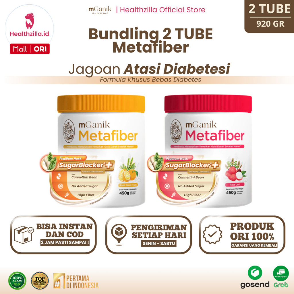 

mGanik Metafiber Rasa Yuzu 1 Tube Rasa + Leci 1 Tube - Cocok Untuk Diabetes