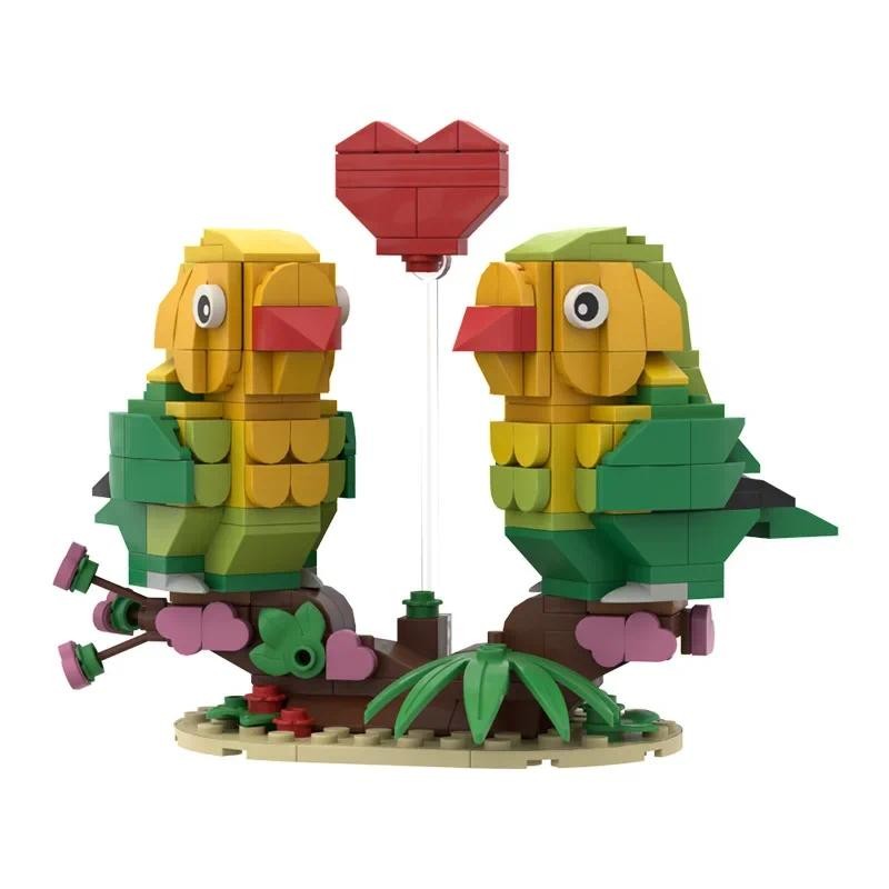 

Lovebirds Building Block Set Adorable Bird Themed Design Romantic Couple Creative Gift for Valentine's Day & Anniversaries