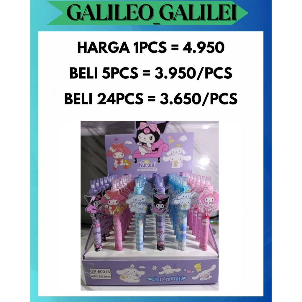 

GW PULPEN PENA GEL 0.5MM CETEK TINTA HITAM MOTIF CANTIK BLACKPINK SANRIO SHINCAN LOTSO