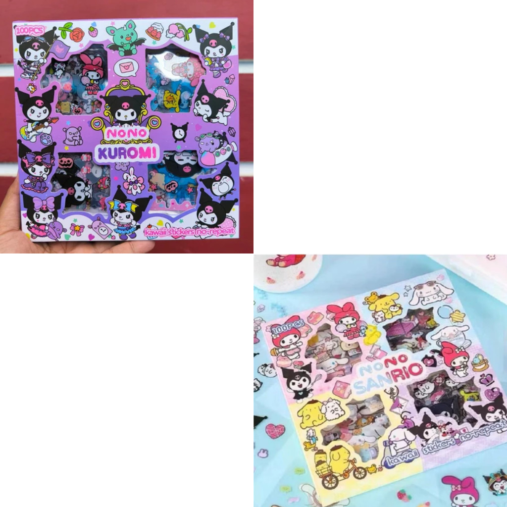 

NONO STICKER BOX FIGURE SANRIO KUROMI MY MELODY 2D - 100 LBR