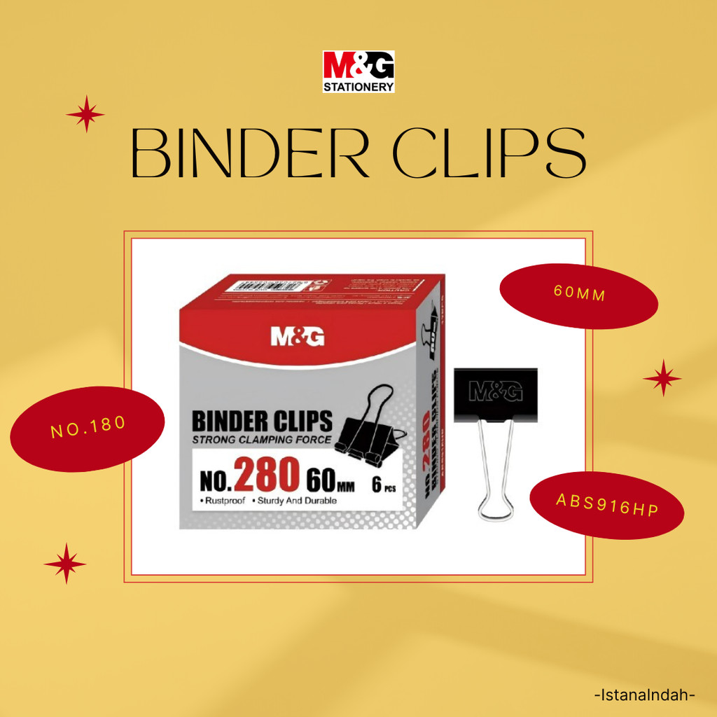 

M&G Paper Clip 60mm Super EconomiaI Force ABS916HMP No.280 - 6Pcs