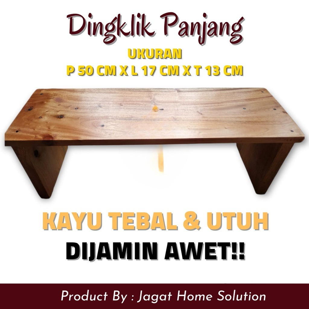 Promo Dingklik jojodog Jengkok Kursi Jongkok Dingklik Kayu Bisa Custom Bangku Kayu Panjang