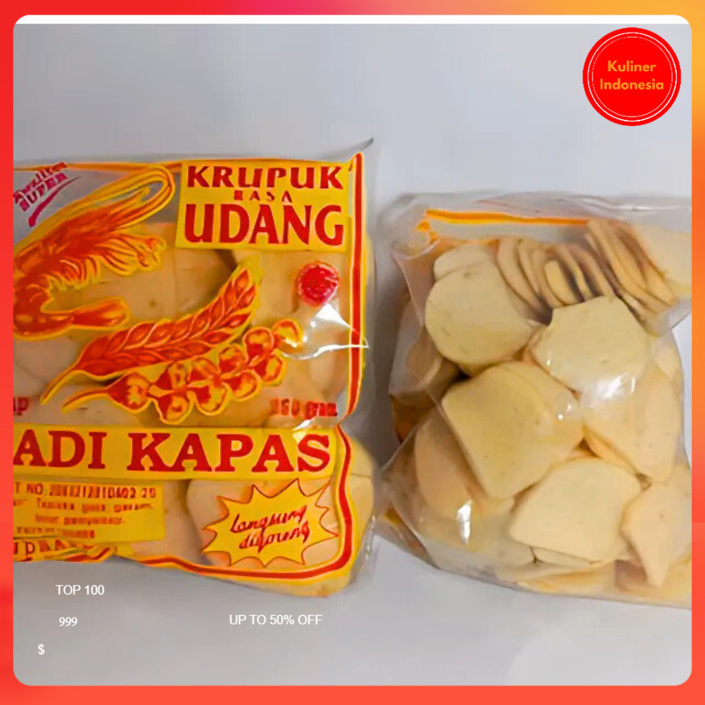 

Kerupuk Udang Mentah Sedang Merk Padi Kapas Ukuran Besar / Kancing / Stick 250gr Khas Cirebon