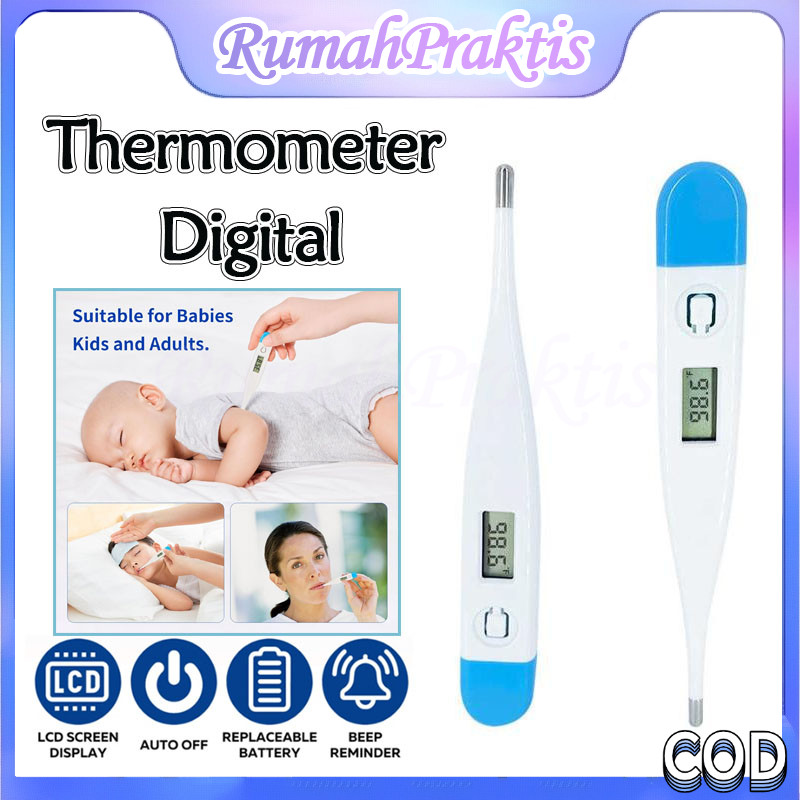 termometer digital untuk keluarga (bayi & dewasa) - pengukur suhu tubuh cepat/thermometer digital/ t