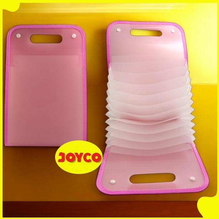 

Sale COD Tas File Handle Tas Dokumen A4 Folder Map Warna Transparan Anti Air Multi Layer Folder 13 Sekat Map - Pink Tbk