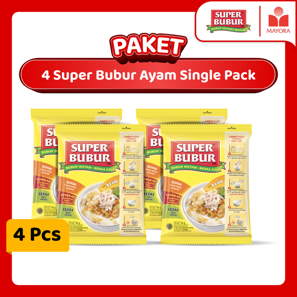 

Paket 4 Super Bubur Ayam Single Pack