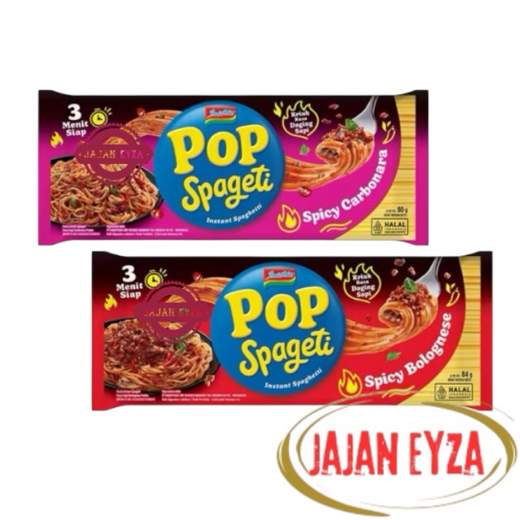 indofood pop spageti instan 84gr spageti carbonara spageti bognese spageti mie instan