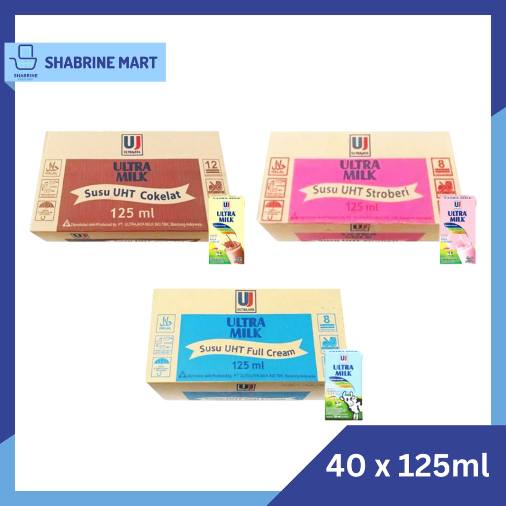 

Susu ULTRA MILK UHT 125ml – 1 DUS ISI 40 PCS