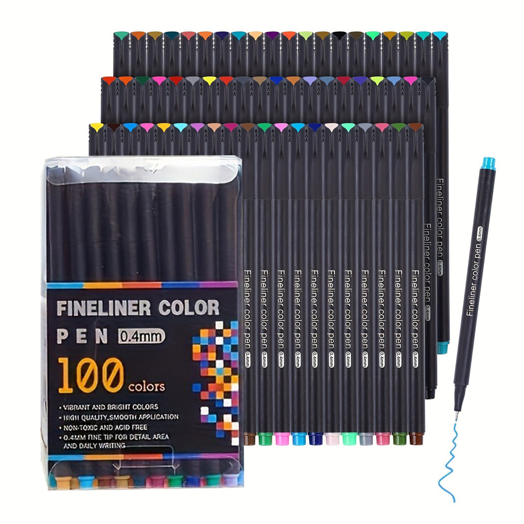 

12/24/36/60/100pcs Vibrant Colors Journal Pens: Fineliner Pen for Note Taking, Bullet Journaling, Art Projects & More
