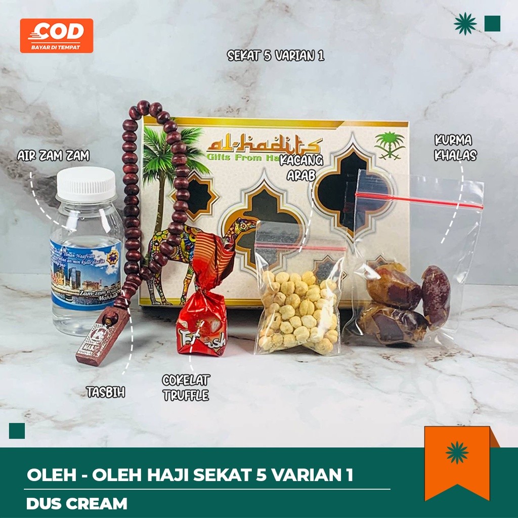 

PAKET OLEH OLEH KOMPLIT SEKAT 5 ZAMZAM KHALAS COKLAT KACANG ARAB TASBIH VARIAN 1