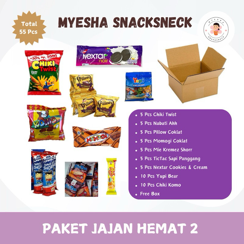 

PAKET JAJAN HEMAT MURAH ISI 55 PCS