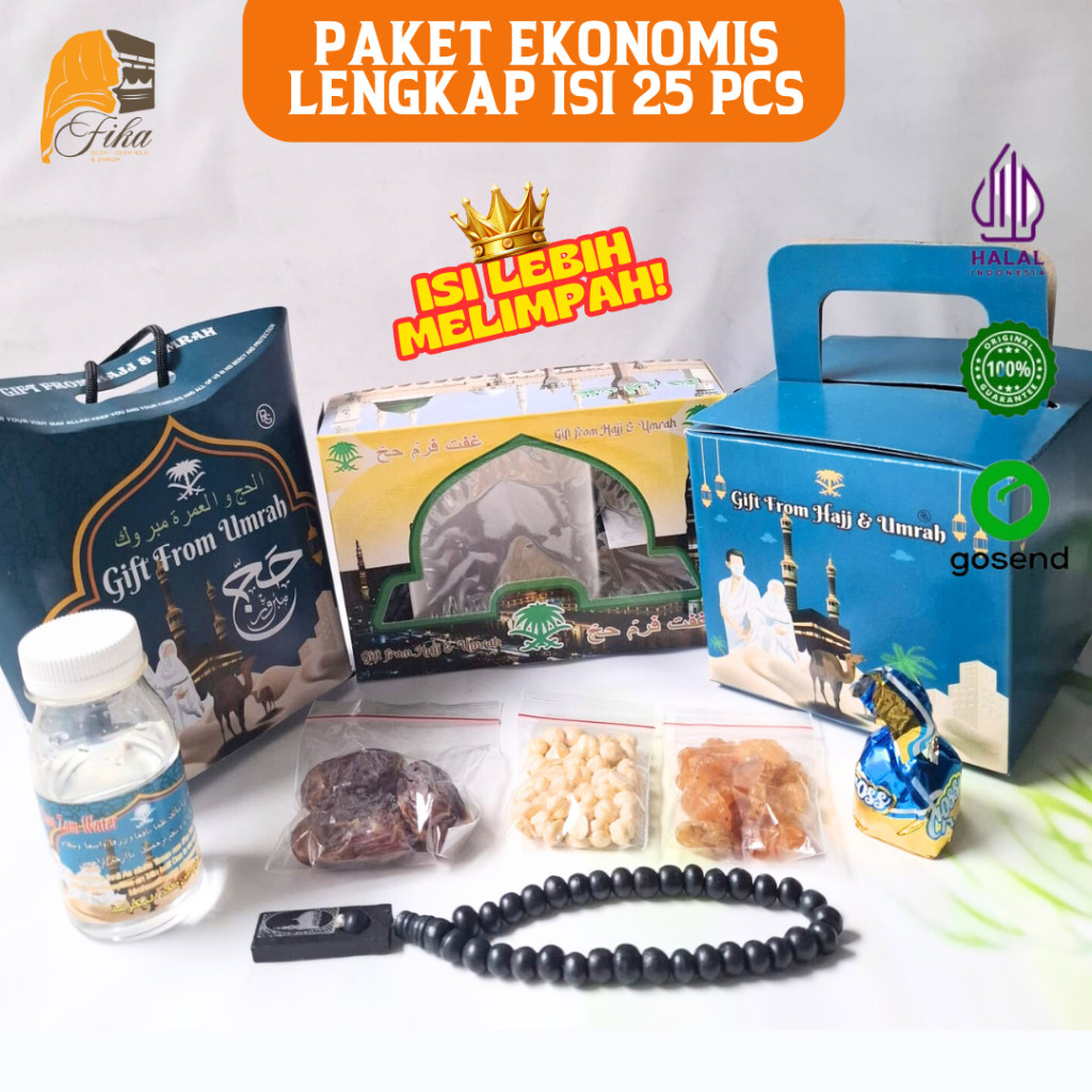 

Paket Oleh Oleh Haji dan Umroh Ekonomis Dus Tali teng-teng 25 paket Hampers Terlengkap