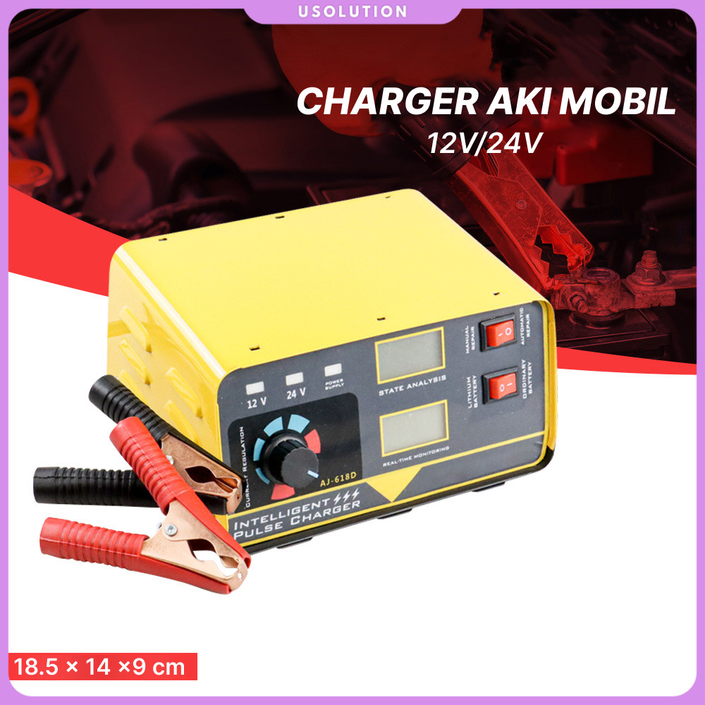 OTOHEROES Charger Aki Mobil Intelligent Battery Charger 12V/24V - AJ-618D