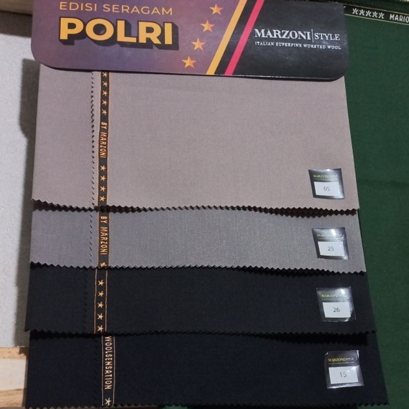 kain seragam pdh polisi semi wool premium by marzoni style