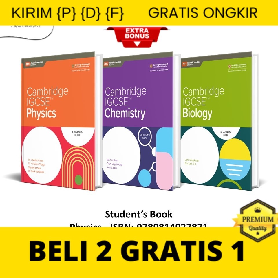 

{P} {D} {F} Marshall Cavendish Cambridge IGCSE Physics, Chemistry, Biology | Buku Plejaran SMP