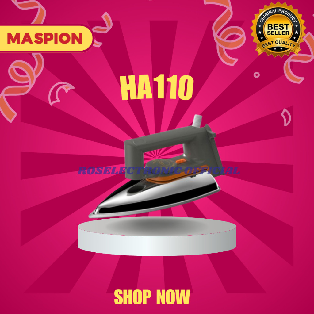 MASPION SETRIKA HA 110 SETRIKA LISTRIK/HA 110/HA110/HA-110/MASPION SETRIKA MURAH ORI