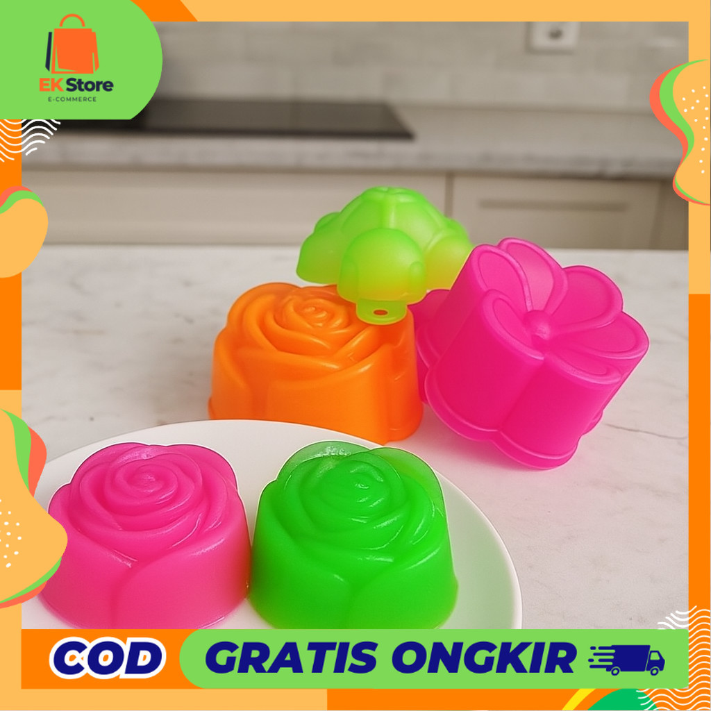 

EK Promo cetakan kue bunga plastik 3 pcs
