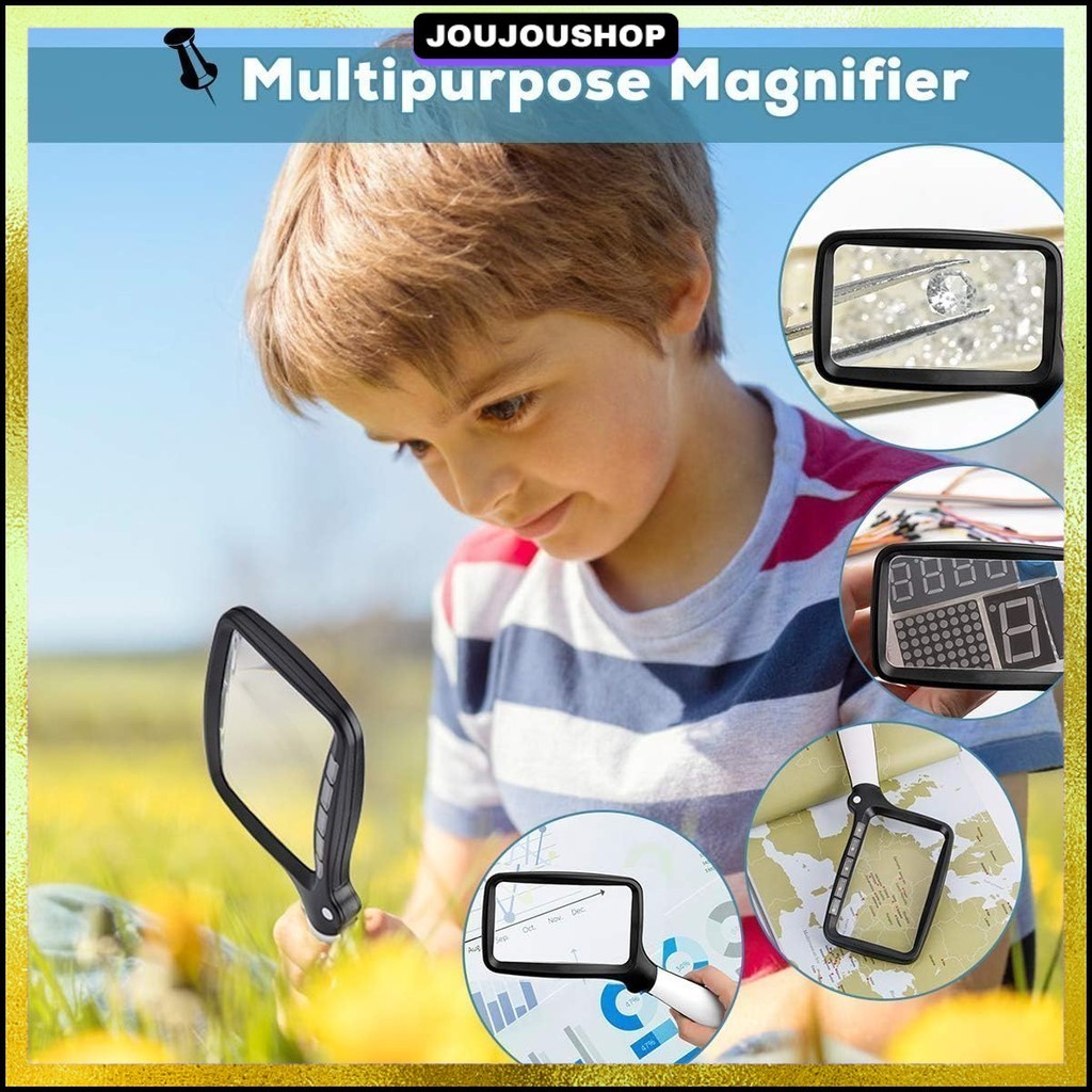 

Kaca Pembesar Handheld Magnifiying Glass Lup 3X with LED - 10863