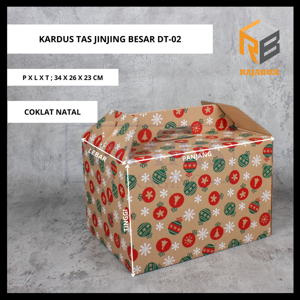 

DT-02 Kardus Die Cut Tas Jinjing Isi 5 Pcs Rajabox Packaging