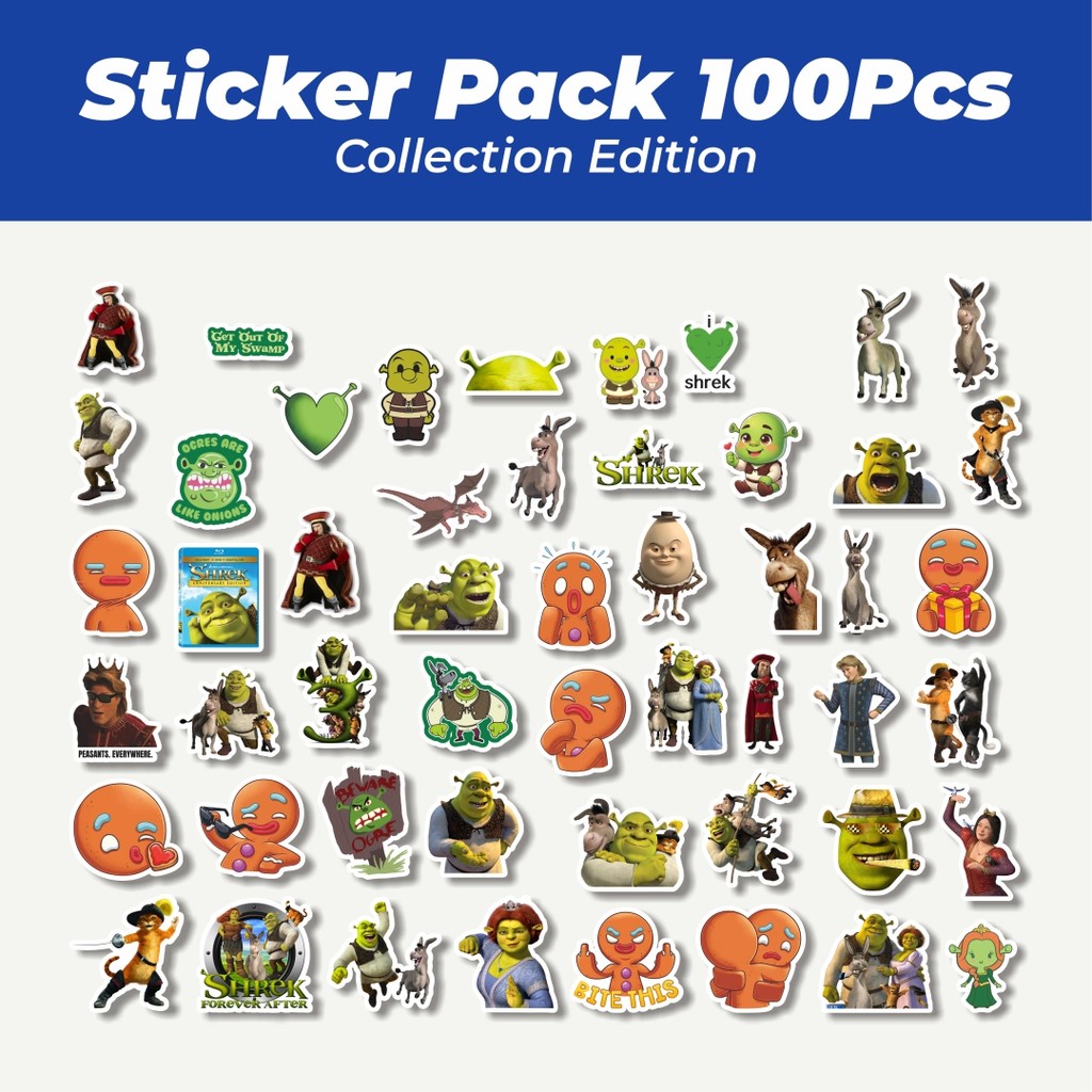 

Hot Stiker Dreamworks Series Shrek Character Mix 2 Lucu Anti Air Stikers Berperekat Waterproof Sticker Decal Buat Motor Helm Buku Journal Koper Casing HP Laptop Botol Minum
