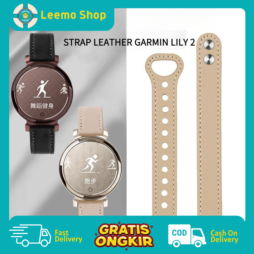 Strap Leather Premium Garmin Lily 2 Tali Jam Kulit Asli – Tali Strap Jam Kulit Leather Elegan & Nyam