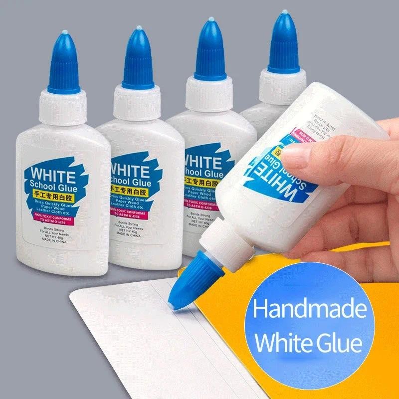 

40Ml White Glue Student Make Paper Crafts DIY Handmade Stationery White Latex Children DIY Washable Liquid Quick Drying Adhesive