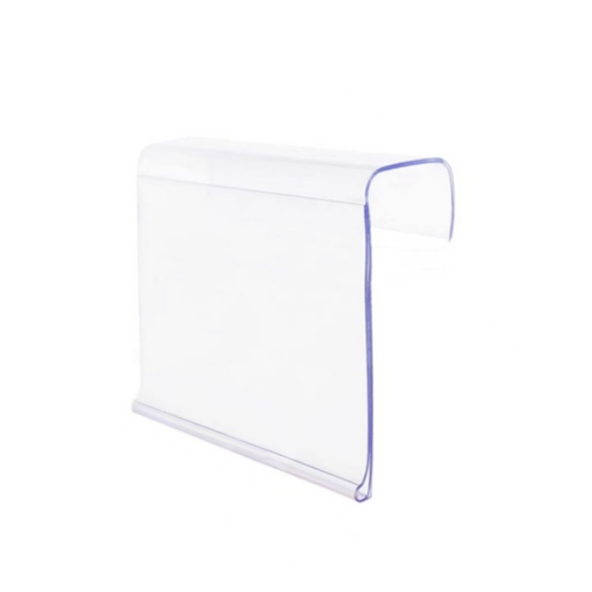 

100pcs Plastic Label Hang Display Holder Price Tag Card Listing Data Strip Supermarket Warehouse Board Shelf