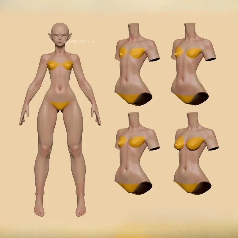 

17cm Conventional Female Body Full Body Silicone Mold Handmade DIY Pottery Ultra Light Clay Polymer Clay Plaster Doll Body Mold