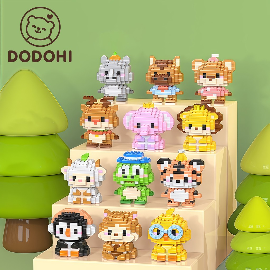 Nano Block Bricks/Mainan Anak Blok Hewan 12 Jenis / Blok Hewan / Mainan Kartun/Mainan Edukatif Anak/
