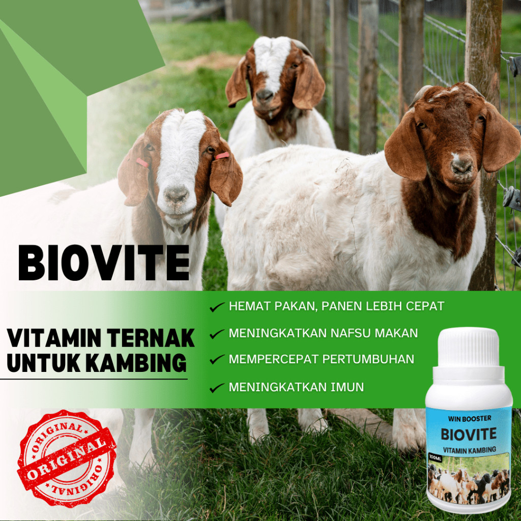 BIOVITE, Penggemuk kambing 100% vitamin hewan ternak aman, VITAMIN KHUSUS TERNAK KAMBING