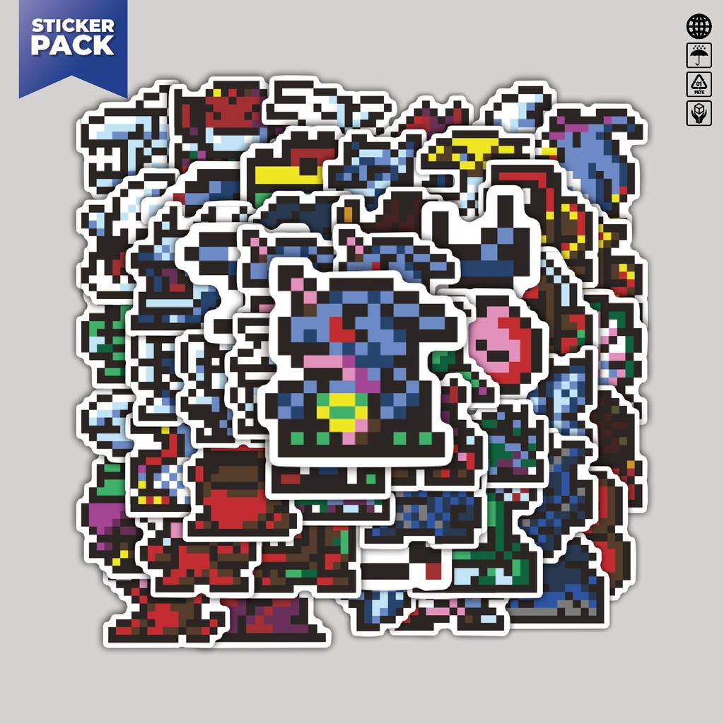 

[100PCS]Stiker Pack Stiker Pixel Digimon V21 Aesthetic Vinyl Anti Air Dekorasi Sticker Laptop Buku Journal Koper Helm Casing HP Gitar Helm Skateboard