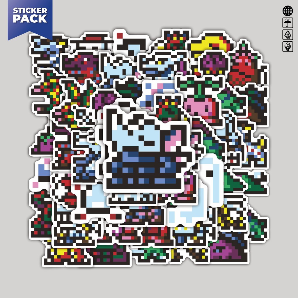 

[100PCS]Stiker Pack Stiker Pixel Digimon V23 Aesthetic Vinyl Anti Air Dekorasi Sticker Laptop Buku Journal Koper Helm Casing HP Gitar Helm Skateboard