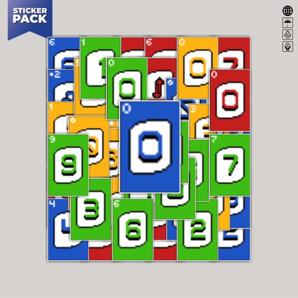 

[100PCS]Stiker Pack Stiker Game Kartu UNO V7 Aesthetic Vinyl Anti Air Dekorasi Sticker Laptop Buku Journal Koper Helm Casing HP Gitar Helm Skateboard