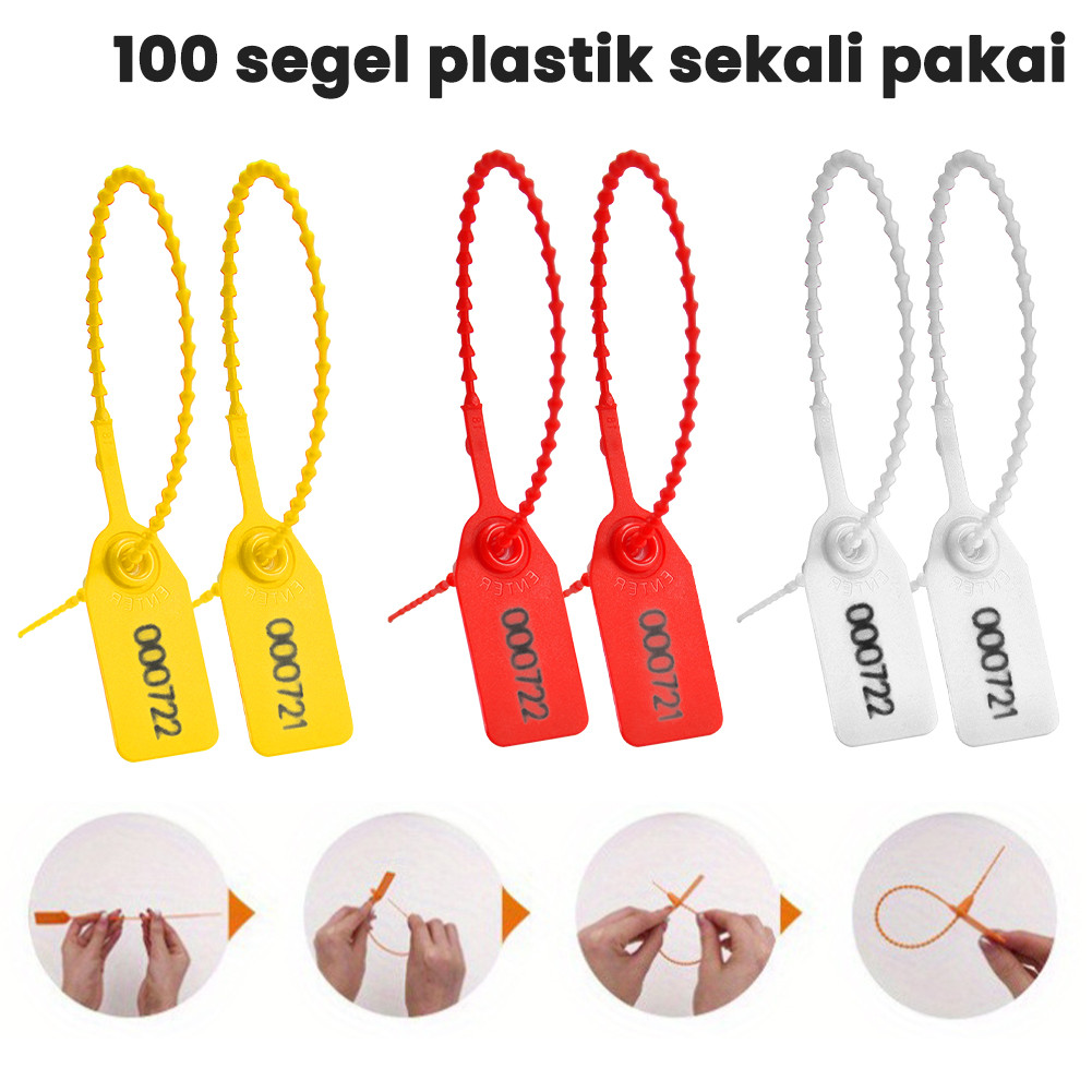 

100PCS Segel Apar/Tali Seal Apar/Segel Apar Plastik/Security Seal/Sealing Tape