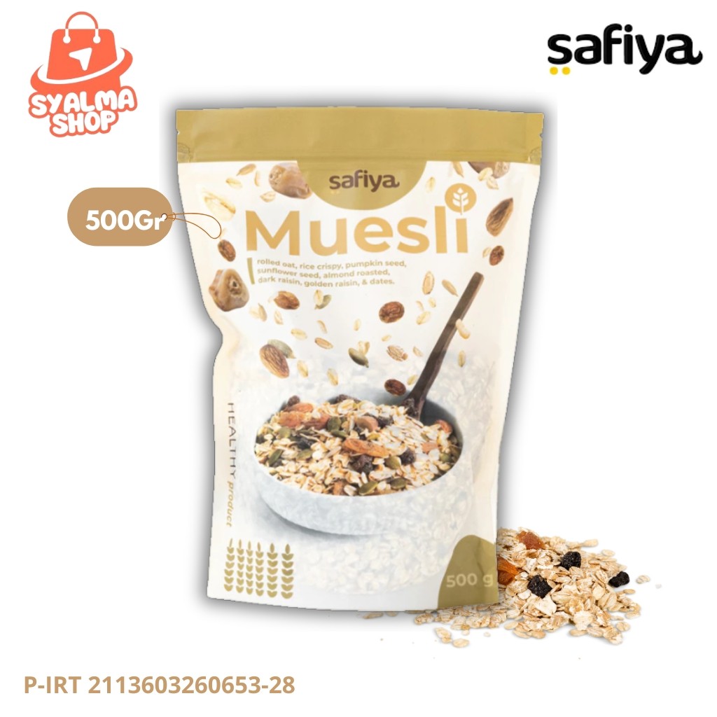 

Safiya Muesli Fruit & Seed 500 Gram Sereal Sarapan Sehat Oatmeal Original