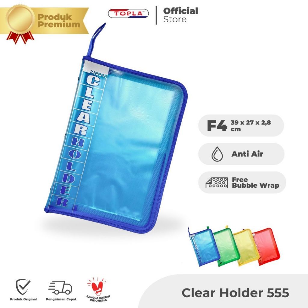 

Clear Holder 555 map file dokumen keeper kertas berkas anti air ukuran folio Topla