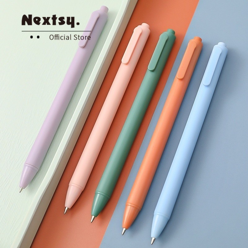 

Nextsy Pena Tanda Tangan Pena Gel Warna Macaron 0.5mm Alat Tulis Kantor