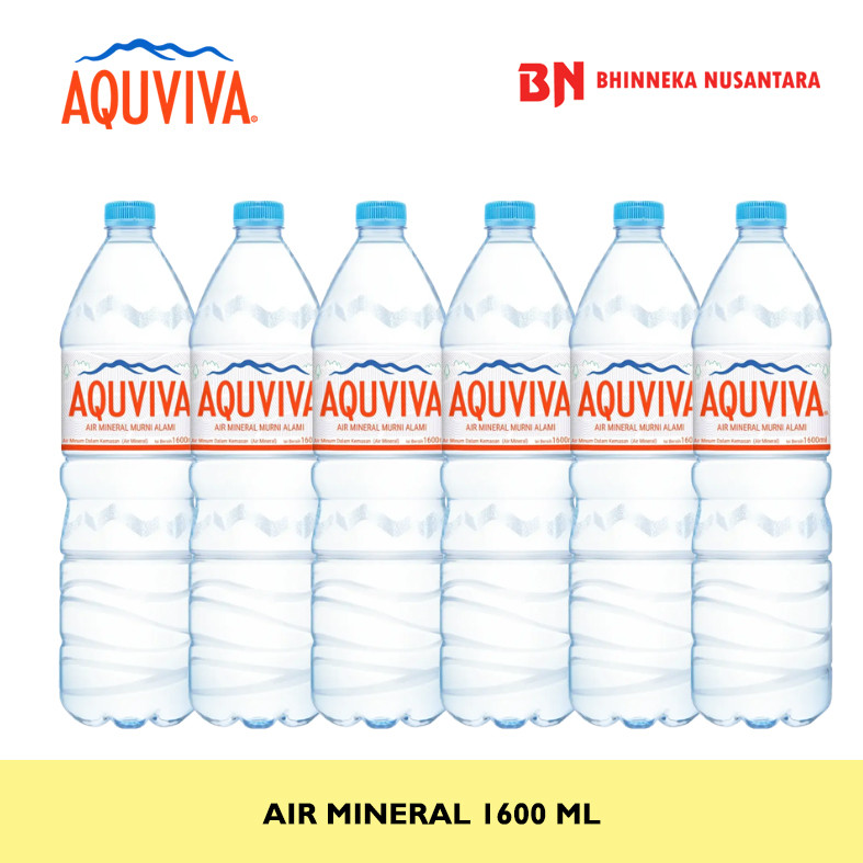 

AQUVIVA Air Mineral Murni Alami Botol 1600 ml - 1 Krat / 6 Botol
