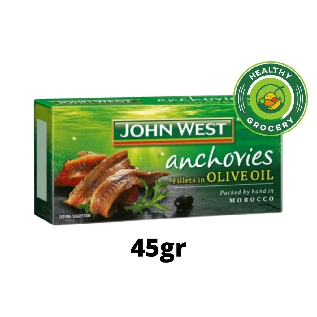 

John West Anchovies Fillets In Olive Oil 45gr / Ikan Teri Dalam Minyak Zaitun