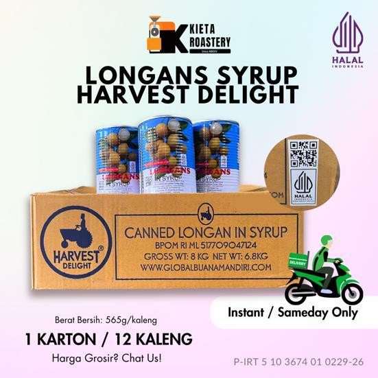 

Promo Harvest Delight Longans in Syrup / Kelengkeng dalam sirup 1 Karton